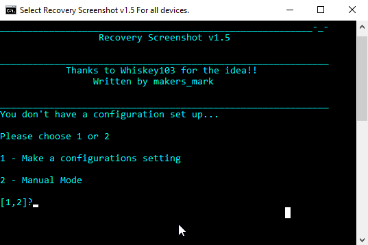 take screenshots in recovery mode