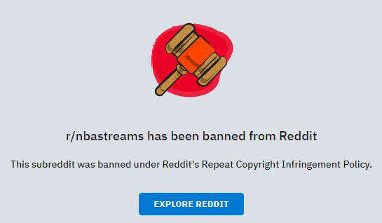r/nbastreams banned